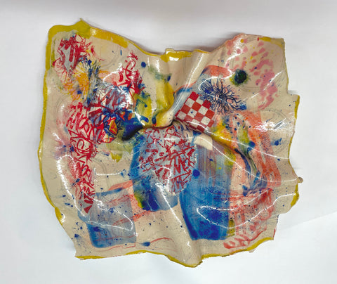 Chandra Beadleston - Ceramic Wall Hanging - Crumple