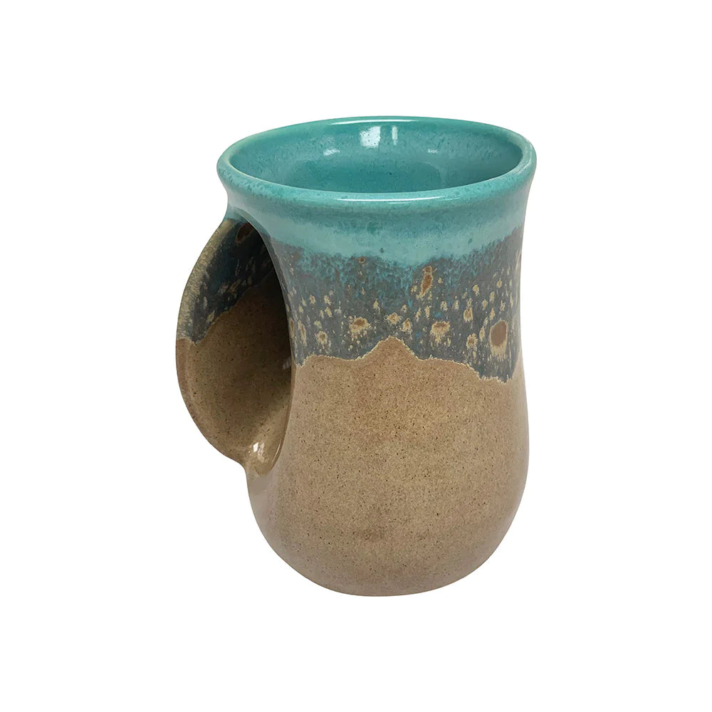 Clay in Motion - Handwarmer Mug - Left Handed (Island Oasis) #20IO