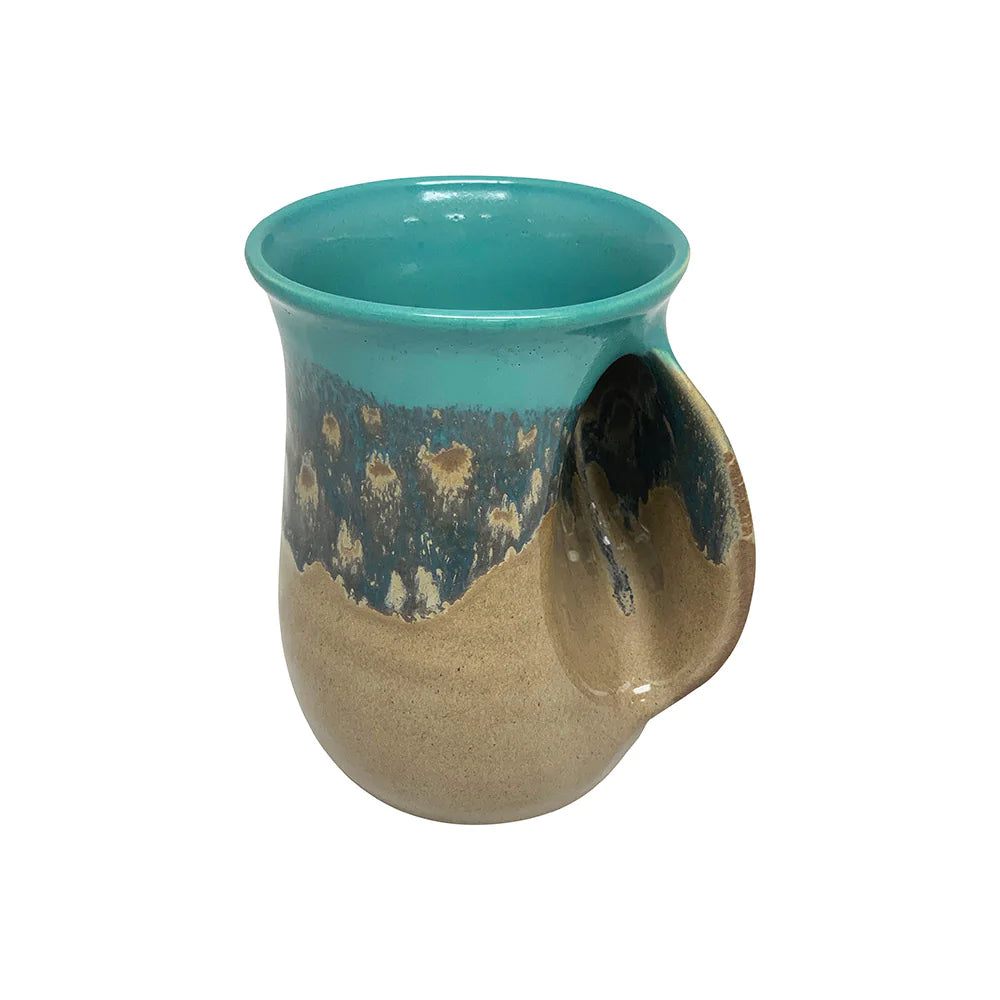 Clay in Motion - Handwarmer Mug - Right Handed (Island Oasis) #19IO