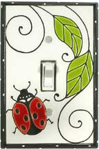 All Fired Up - Single Switchplate - "Ladybug"