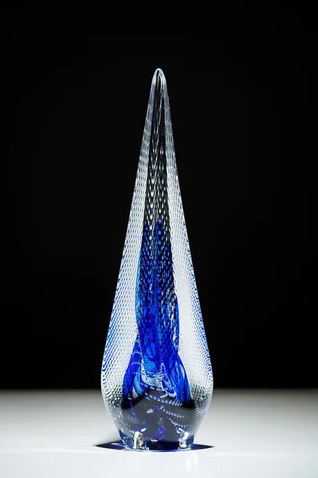 Hartley - Glass Art - Lattice Tetra (Blue/Teal)