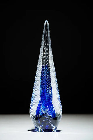 Hartley - Glass Art - Lattice Tetra (Blue/Teal)