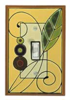 All Fired Up - Single Switchplate - "Leaf Spiral"