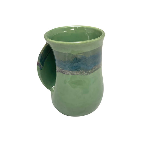 Clay in Motion - Handwarmer Mug - Left Handed (Misty Green) #20MG