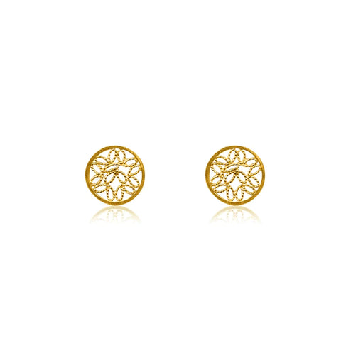 Olmox Filigree Jewelry - Earrings - Alice Studs (Gold) #5