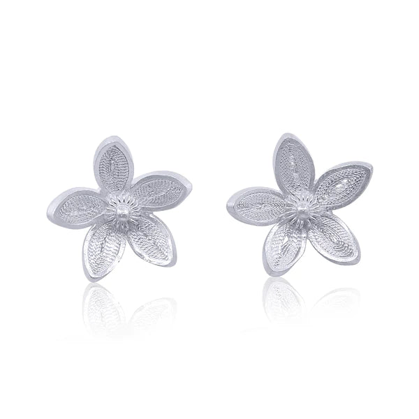 Olmox Filigree Jewelry - Earrings - Apple Blossom Studs (Silver) #14