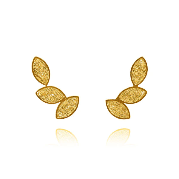 Olmox Filigree Jewelry - Earrings - Florence Studs (Gold) #43