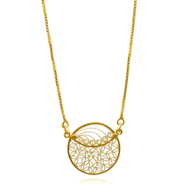 Olmox Filigree Jewelry - Necklace - Jessa Pendant (Gold) #48