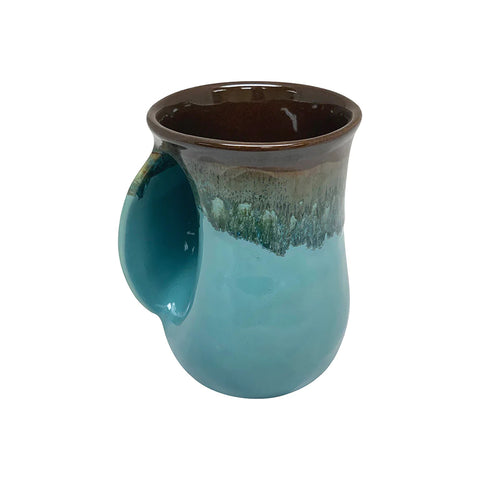 Clay in Motion - Handwarmer Mug - Left Handed (Ocean Tide) #20OT