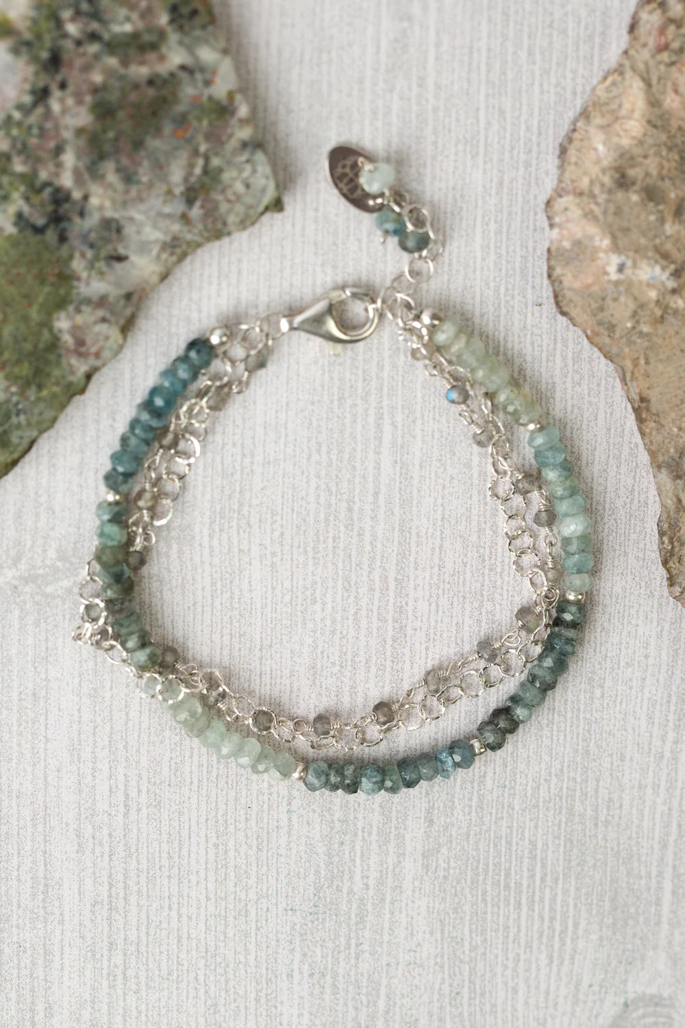 Vaughan - Resilience Collection - Bracelet - Aquamarine/Labradorite Multistrand #Resil014B