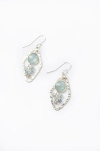 Vaughan - Resilience Collection - Earrings - Labradorite/Topaz/Green Moss Aquamarine Statement #Resil032E
