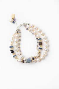 Vaughan - Seaside Collection - Bracelet - Pearl/Kyanite/Iolite Multistrand #Sea023-2B