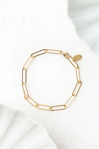 Vaughan - Simplicity Collection - Bracelet - Gold Paperclip #Sim002B