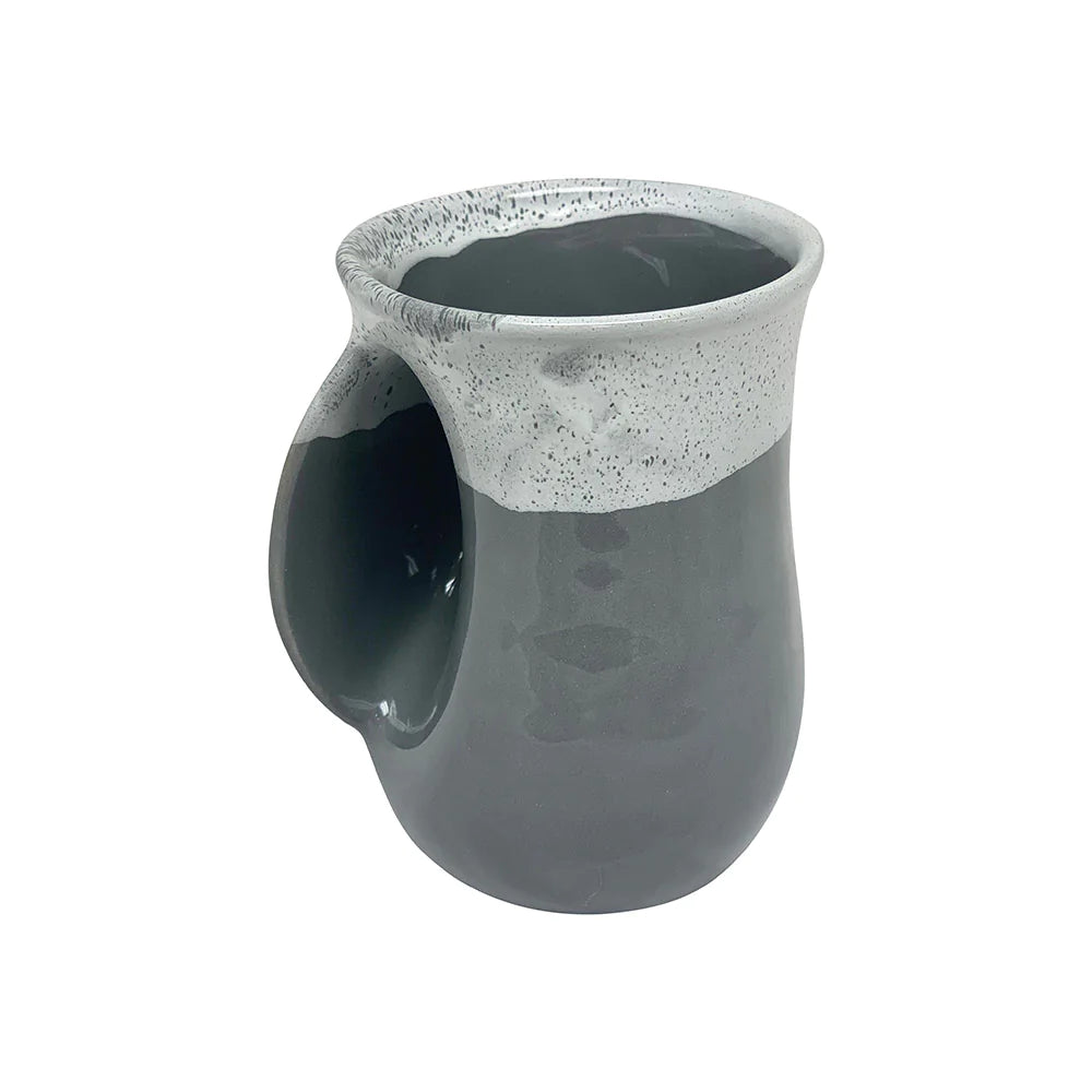 Clay in Motion - Handwarmer Mug - Left Handed (Snowcap) #20SC