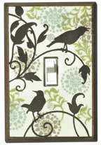 All Fired Up - Single Switchplate - "Songbird Pattern"