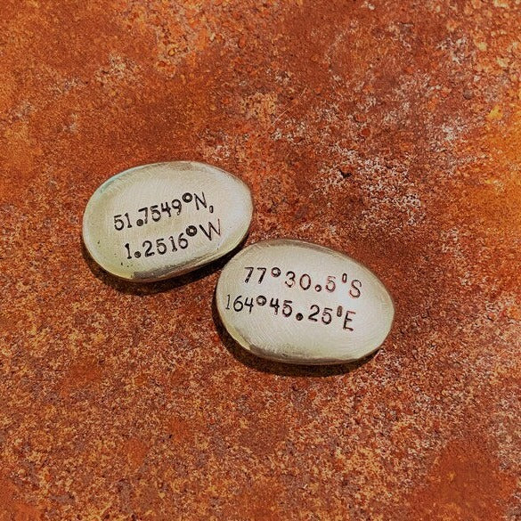 Duris - Hand-stamped Pewter Pebbles w/ Quotes