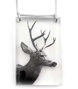 Black Drop Designs - Necklace - Tall Deer