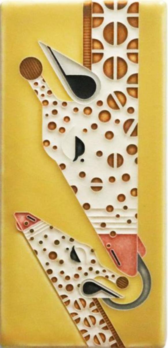 Motawi Tileworks - Tile - 4 x 8 - Giraffe and a Half (Yellow)