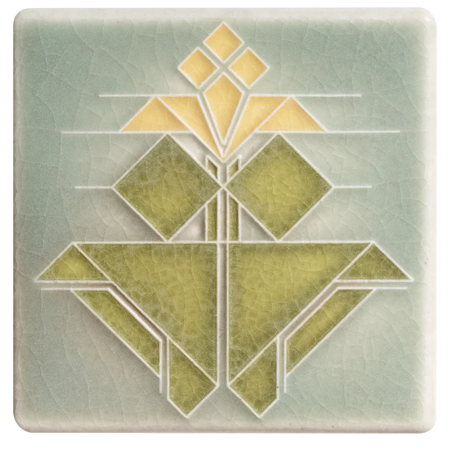 Motawi Tileworks - 4"x 4" Avery Tulip (Jade)