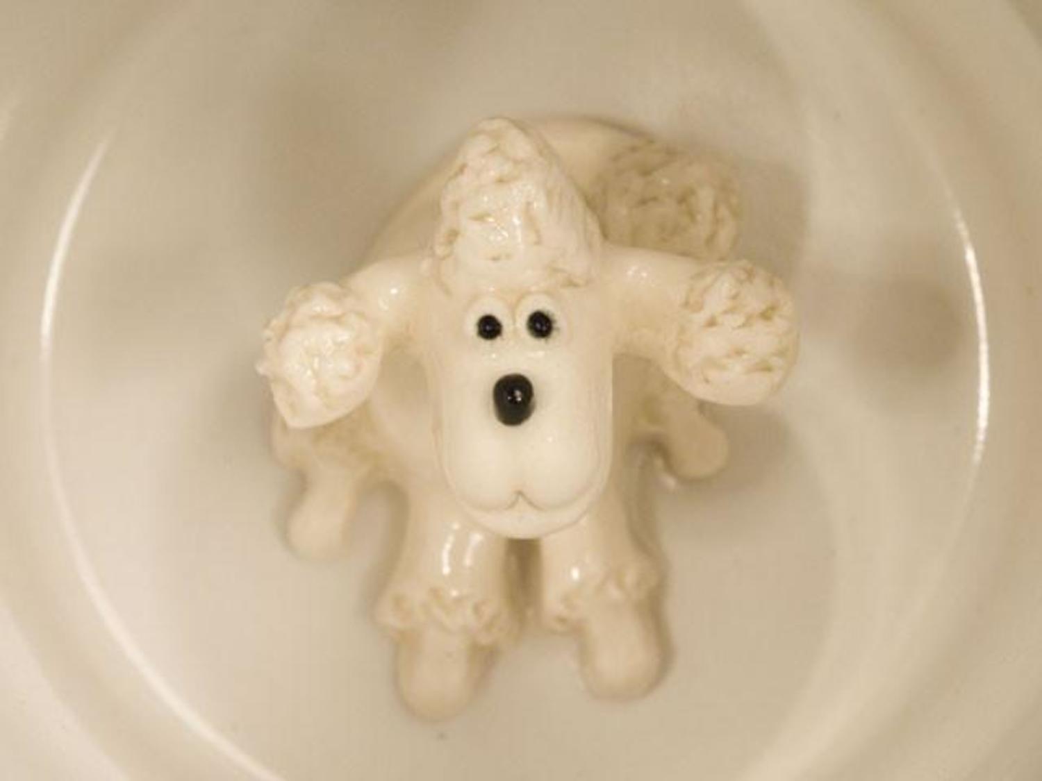 swayze - cheer up cup - dog poodle white