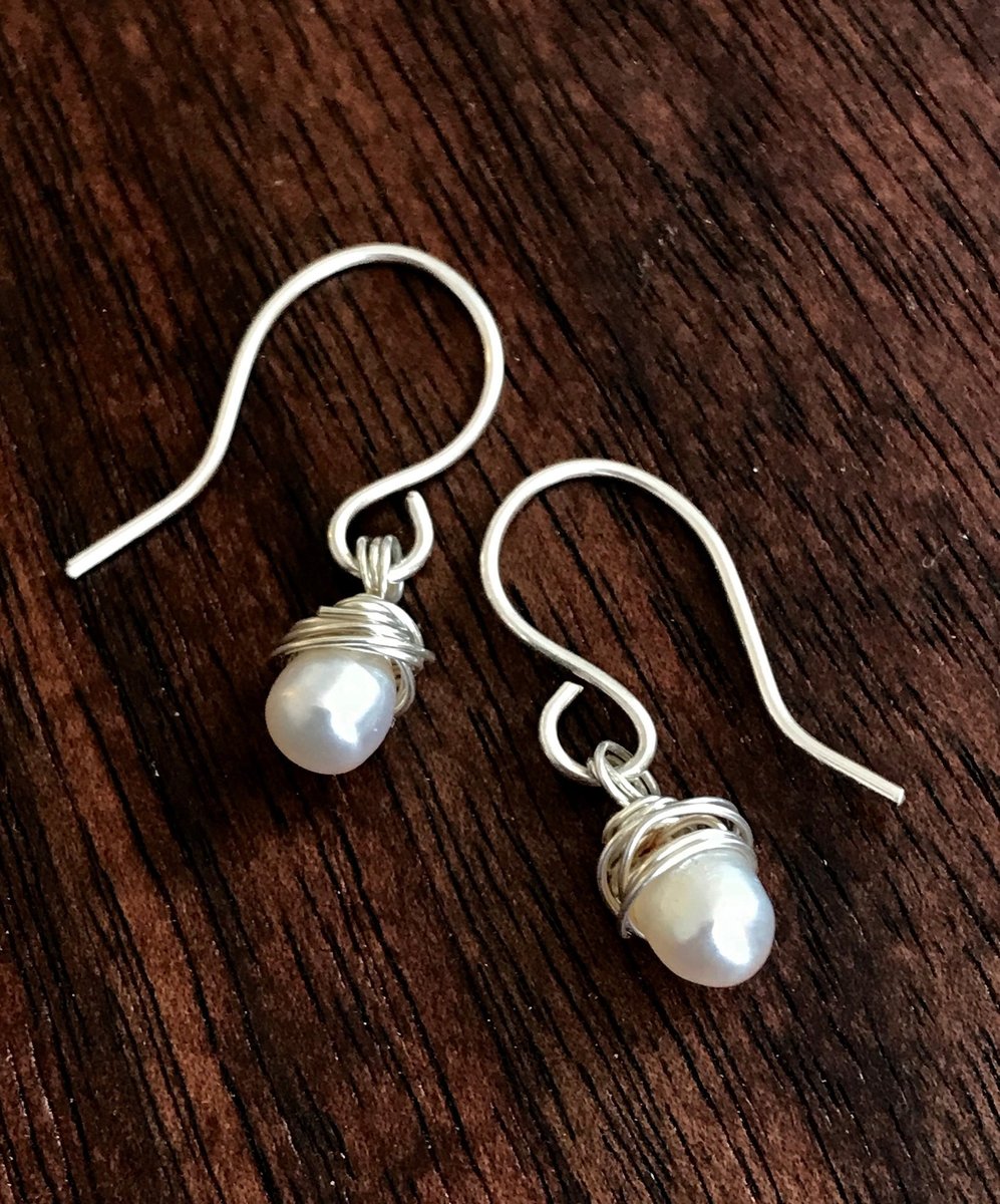 Sacerdote - Freshwater Pearl Wrap Earrings