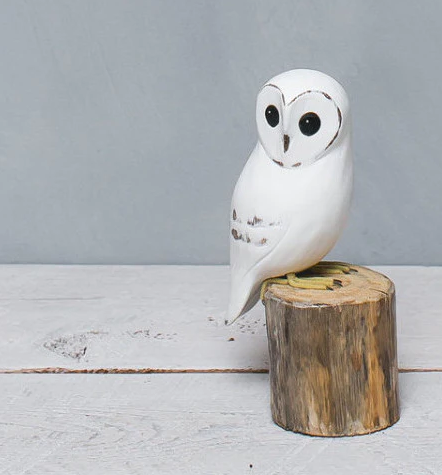 Aviologie - 8" Bird Sculpture (Baby Barn Owl) #BBL-211