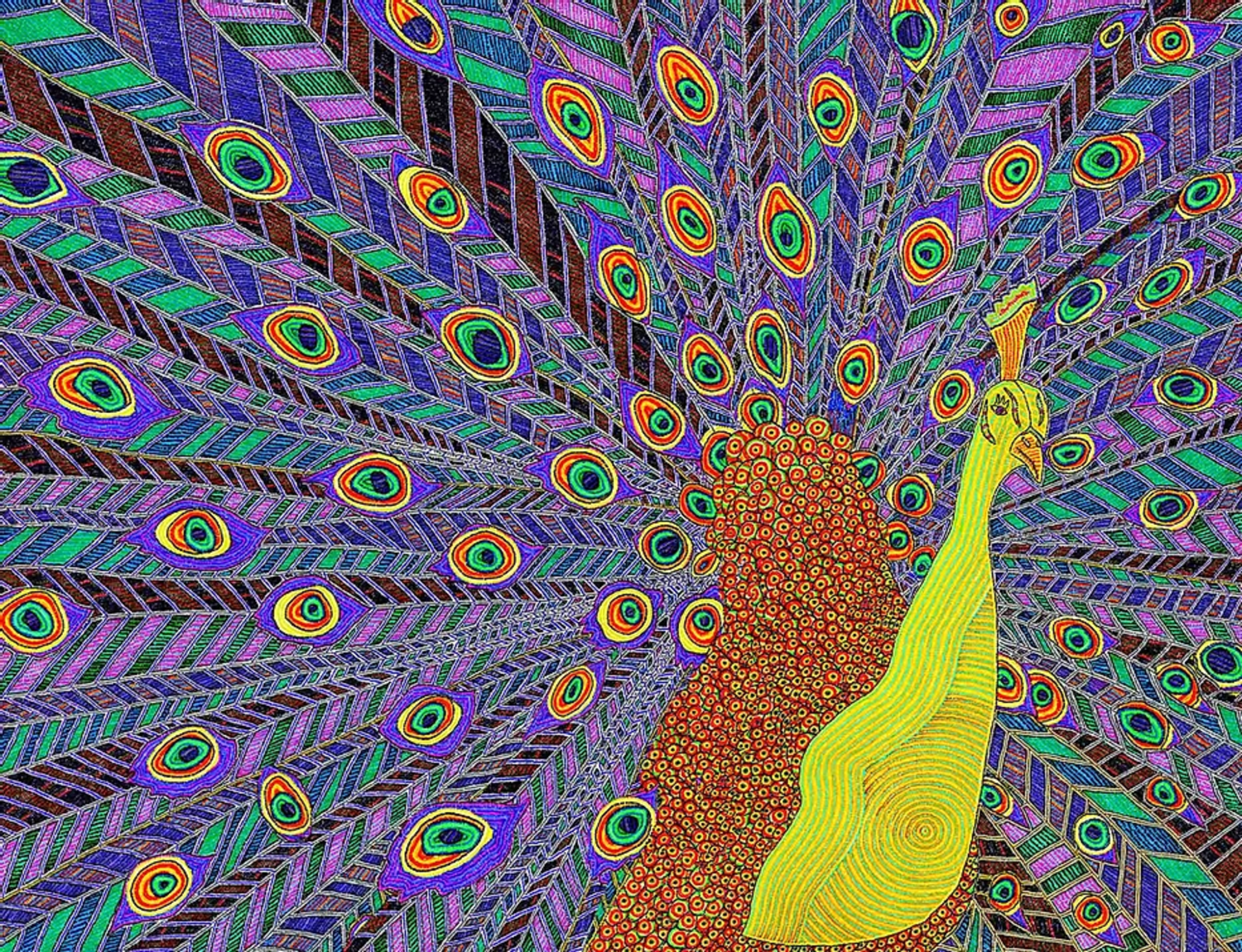 Brian's Dots - Canvas Print 15x20 - Peacock