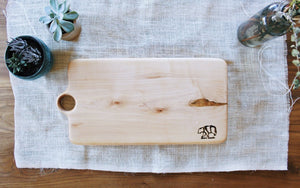 Bare Goods - Maple Wood Board - 9 x 18 - Round Handle