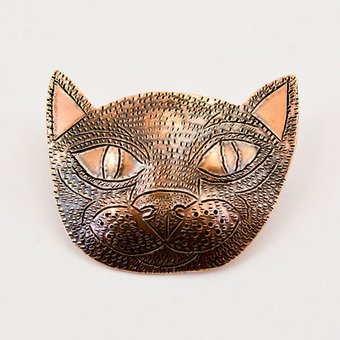 Scott - Bronze Pin - Cat Head