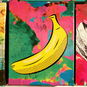 Van Leeuwen - Mixed Media Wall Hanging - Banana (6" x 8")