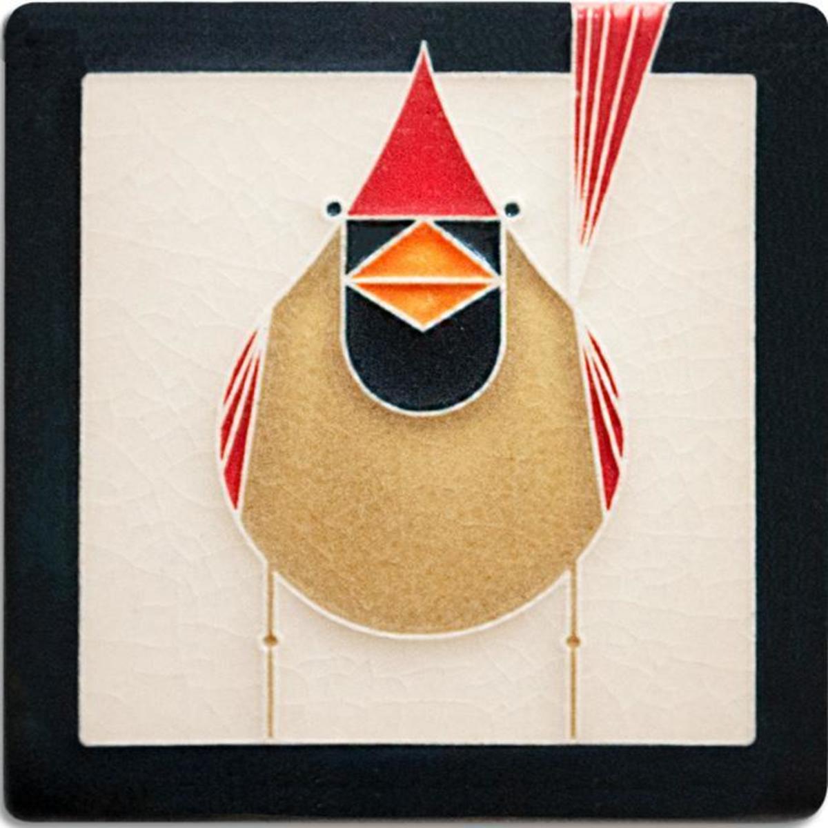 Motawi Tileworks - Tile 4"x4" - Cardinal Female