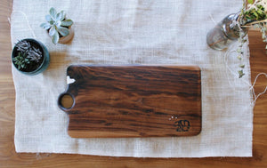 Bare Goods - Walnut Wood Board - 9 x 18 - Round Handle