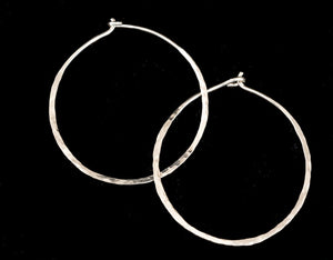 Sacerdote - Hammered Hoops XL Sterling Silver