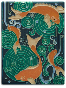 Motawi Tileworks - 6"x 8" Tile - Koi Pond (Turquoise)