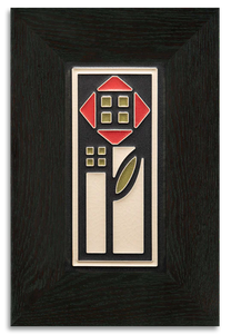 Motawi Tileworks - 4"x 8" Tall Tile - Kolo Rose (Red) #4891