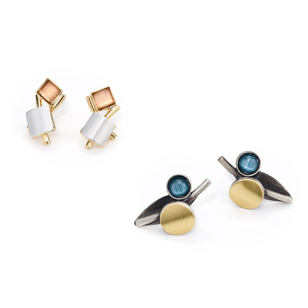 Christophe Poly - Earrings - Regular Post Stud (Assorted Colors/Designs) #V