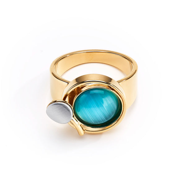 Christophe Poly - Glass and Metal Rings (Assorted Colors/Designs) #R