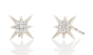 Nations - Earrings - Starburst Crystal Stud (Sterling Silver) #E-PAVE-STR-S