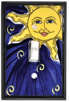 All Fired Up - Single Switchplate - "Sun"
