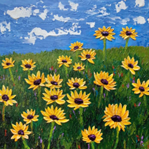 Anastacia Drake - 20" x 20" Acrylic on Canvas - 'On the Prairie'