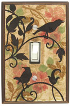 All Fired Up - Single Switchplate - "Vintage Songbirds"